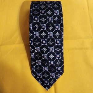 Vintage Robert Talbot Tie, 100% silk. Black & grey, 58x3.5 in